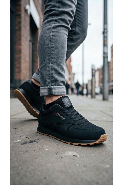 VELLINA Erkek Siyah Füme Casual Rahat Taban Konforlu Bağcıklı Sneaker Spor Ay...