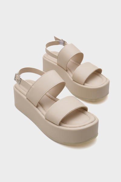 Capone Outfitters Sandały damskie na platformie Diana Thick Double Strap Wedg...