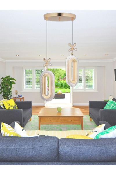 B&F STORE NEW STYLE Roma 2li Kelebek Taşlı Avize