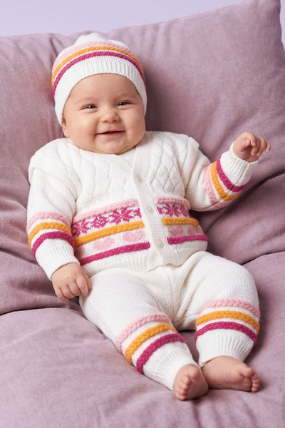 bebegen طقم تريكو مكون من 4 قطع للفتيات الصغيرات