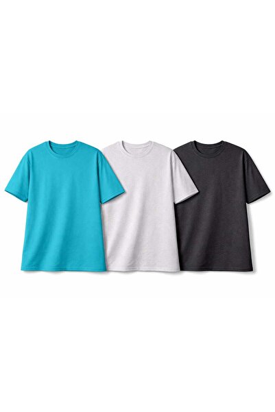 ANATOLIATEKSTILE Set of 3 Premium Plus Size Men's T-Shirts – Soft Cotton, Loo...