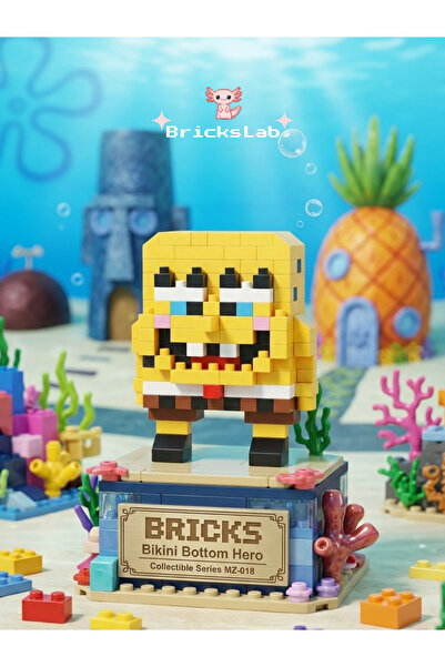 Bricks Mini SüngerBob KarePantolon 3D Puzzle Figürü