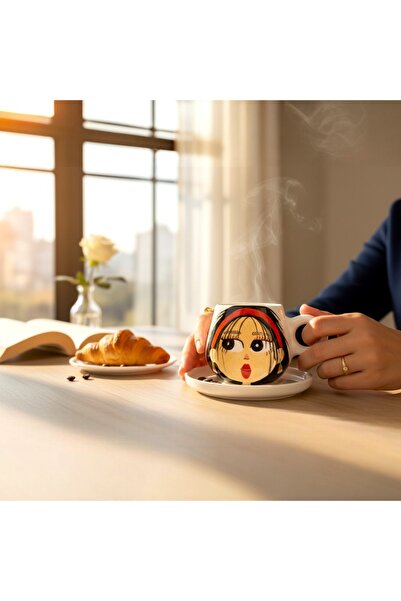 NK El Yapımı Figür Çizimli Kupa