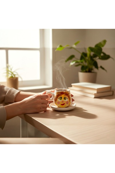 NK El Yapımı Figür Çizimli Kupa