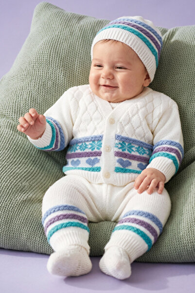 bebegen طقم تريكو للأولاد مكون من 4 قطع