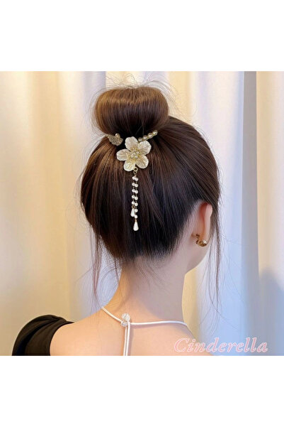 Cinderella Ανοιξιάτικος κότσος για γυναίκες με floral σχέδιο - Μεταλλική χρυσ...