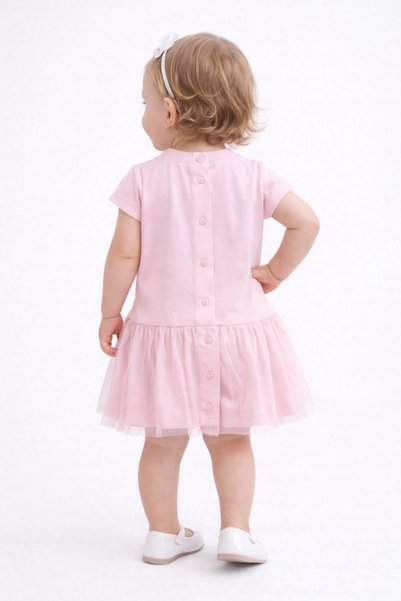 Neon SEQUIN COMBED COMBED COTTON DRESS 9 MONTHS 1 YEAR 2 YEARS 2 YEARS 3 YEARS