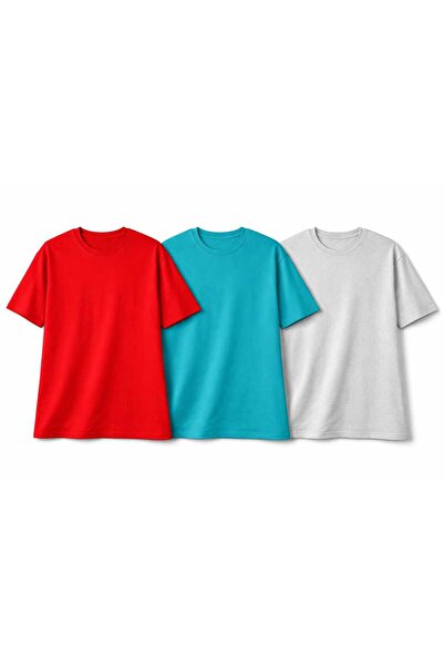 ANATOLIATEKSTILE Set of 3 Premium Plus Size Men's T-Shirts – Soft Cotton, Loo...