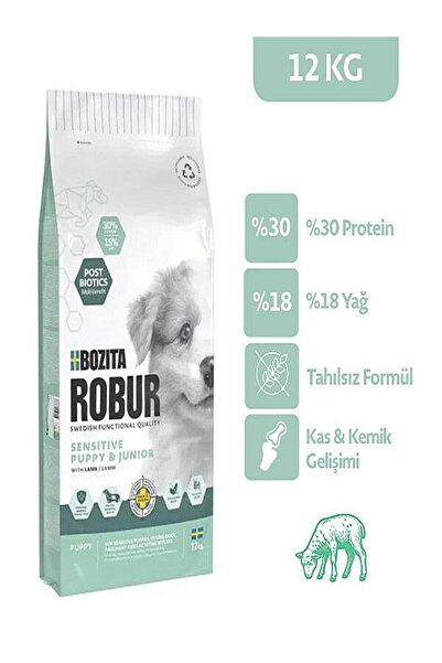 Bozita Robur Tahılsız Yavru Köpek Maması Kuzulu 12 kg
