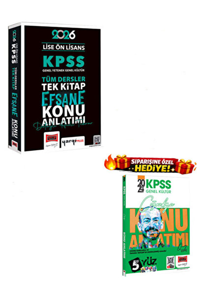 Yargı Yayınları 2026 Kpss Lise Ön Lisans Gk-gy Tüm Dersler Tek Kitap Efsane K...