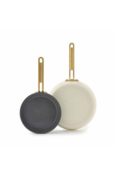 Greenpan Stanley Tucci™ Kızartma Tavası 2'li 20 cm + 26 cm Carrara Beyazı