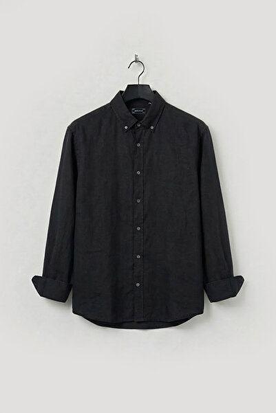 GIESTO OVERSİZE DÖKÜMLÜ HAFİF KETEN GÖMLEK