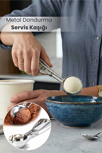 Orvila Metal Dondurma Servis Kaşığı