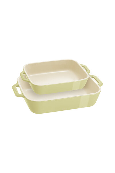 STAUB Seramik Fırın Kabı Seti 2'li Açık Yeşil