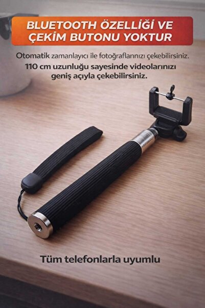 ASG عصا سيلفي فائقة المتانة تدور 180 درجة وطولها 110 سم