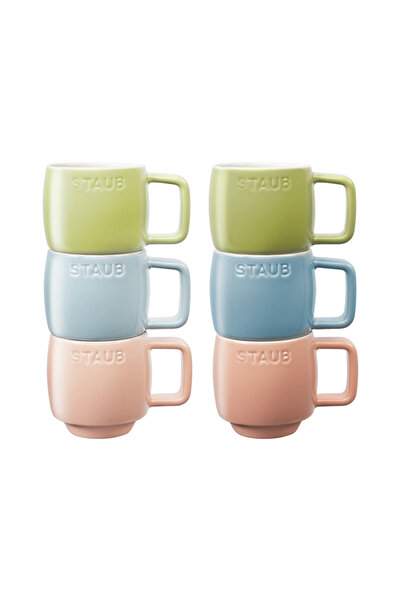 STAUB Macaron Seramik Kupa 6'lı Set 100 ml