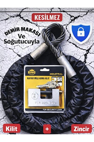 PADRİ 1,5 metre 10 mmlik Kesilmez Çelik Halat Motorsiklet Bağlama zincir