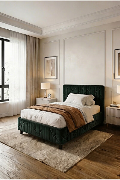 Dienni HESTİA Değiştirilebilir Kumaşlı Demonte Metal Baza+Başlık (Yatak ve Ak...