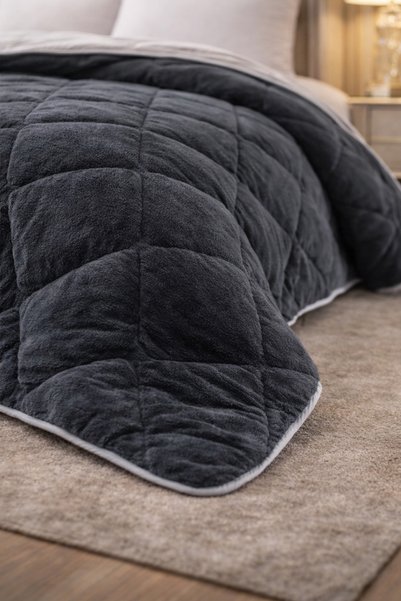 CARYUM Double Bed 4-Piece Welsoft Fleece Sleep Set