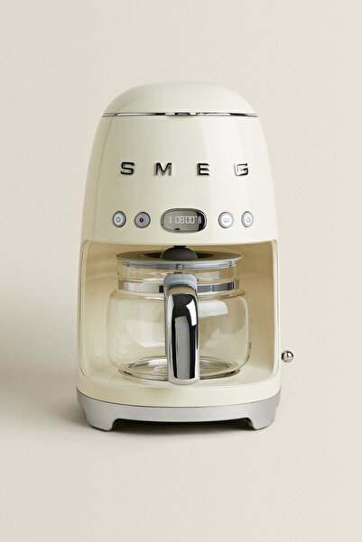 SMEG 50's Style Krem Kettle - 1x2 Ekmek Kızartma Makinesi Ve Filtre Kahve Makine Seti-kremklftsfcdf