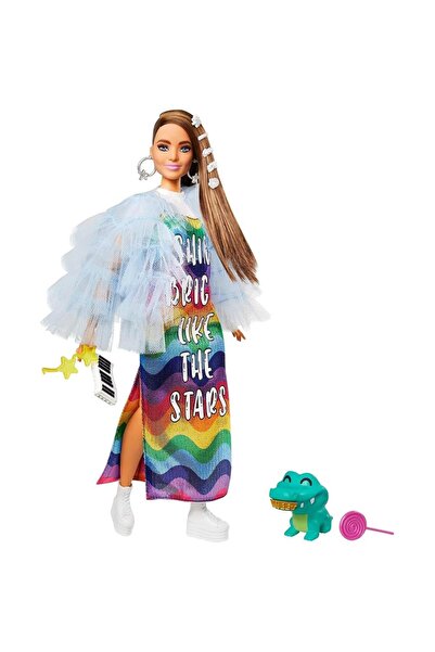 mattel Barbie Extra Tül Ceketli Bebek GYJ78 Lisanslı Ürün