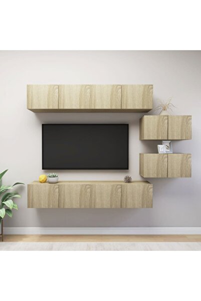 Concept Set de dulapuri TV, 6 piese, stejar sonoma, PAL