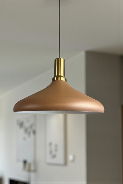 Bamyum Champion Sütlü Kahve Eskitme Fener Başlık Tekli Avize Sarkıt Salon Ayd...