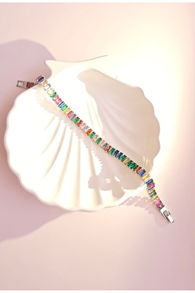 MİLUNXTE سوار من الفولاذ المقاوم للصدأ مرصع بأحجار الباجيت الملونة - نموذج سو...