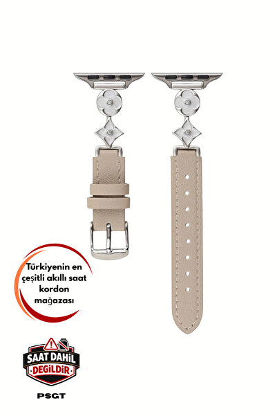 PSGT Apple Watch Seri 1-9 (42-44-45-49) ve S10-11-46mm Uyumlu Lüks Kordon Met...