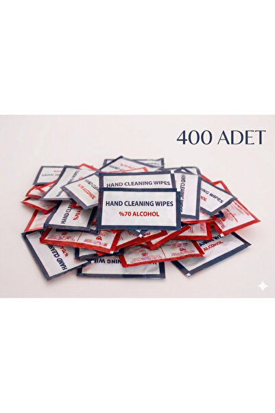 hand wipes 400 Adet Tekli %70 Antiviral Alkollü Islak Havlu Cilt Ve Yüzey Tem...