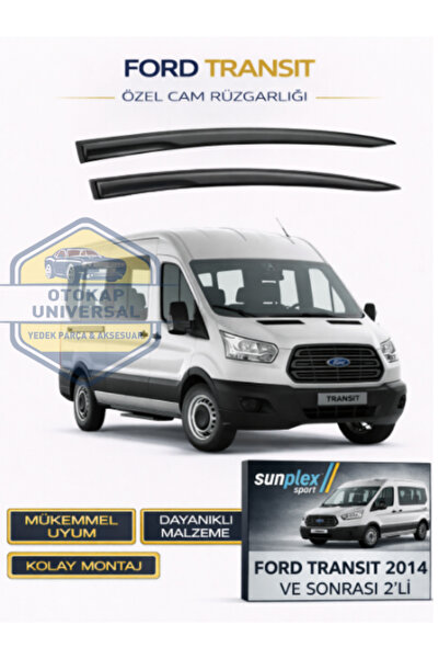 SUNPLEX Ford Transit 2014 Ve Sonrası Sport Cam Rüzgarlığı Takım 2'li Takım Rü...