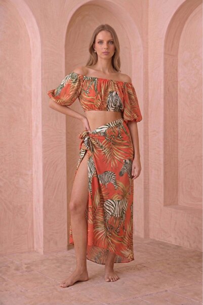 COPURS Vırya Zebra Desenli Pareo