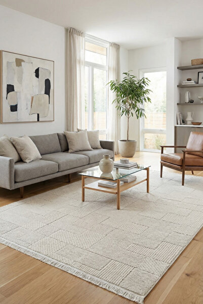 Halispecial Orjin Premium Krem Halı-Salon-Oturma Odası–Özel Ölçü-Yumuşak-Tozu...