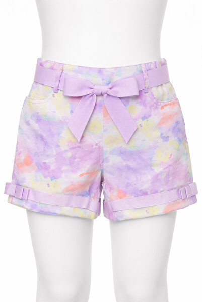 Neon Kız Çocuk Gökkuşağı Desenli Şort 1/2/3/4/5/6/4/8 Yaş