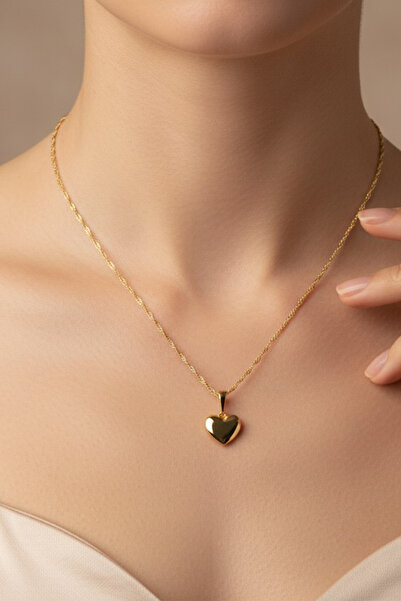 XUPING JEWELRY STİL İNCİSİ/XUPING JEWELRY MİNİMAL KALP MODEL KOLYE