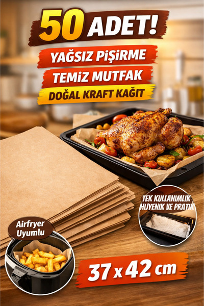 Broken Stone 50 Adet Craft Kesilmiş Pişirme Kağıdı 37 x 42 cm Ağartılmamış Do...