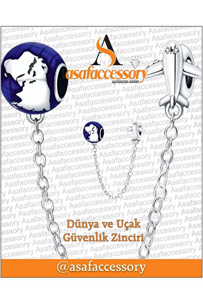 asaf Dünya ve Uçak Güvenlik zinciri Charm | Asafaccessory