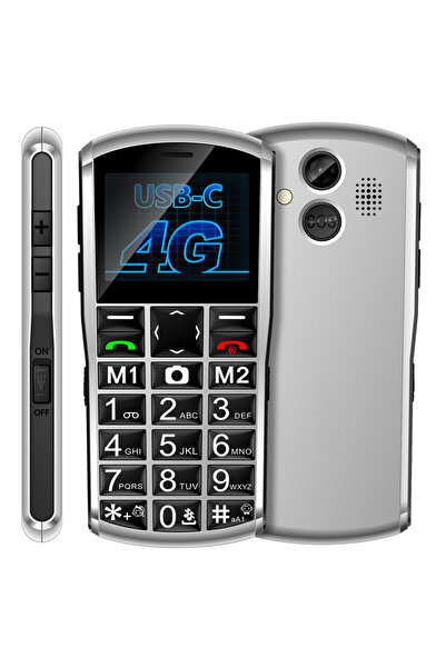 wirsen Mobile phone for the elderly with SOS button, 4G, Dual SIM, Large butt...