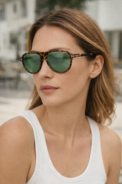 CLAREX نظارات سيرجيو بايلوت للجنسين، نظارات شمسية كلاسيكية طراز د랍 موديل UV40...