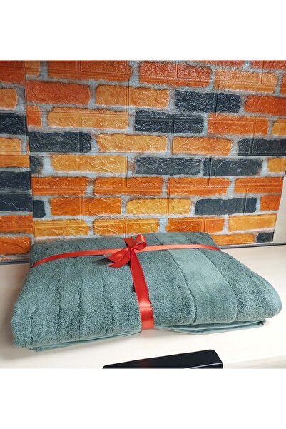 Özdilek Svv Border Büyük Boy Banyo Havlusu (89x173) - Fern Green (Yeşil)