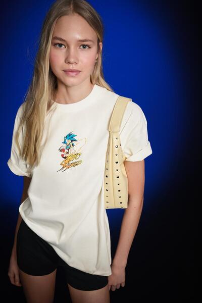 Bershka Oversize kısa kollu Sonic tişört