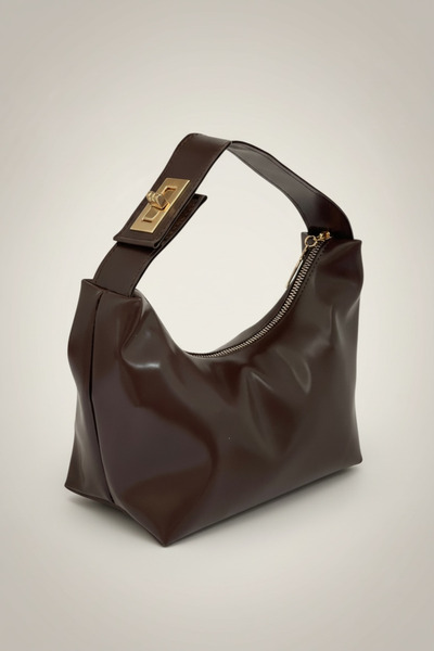 ROYAL LADYS Geantă de mână cu cataramă aurie cu fermoar