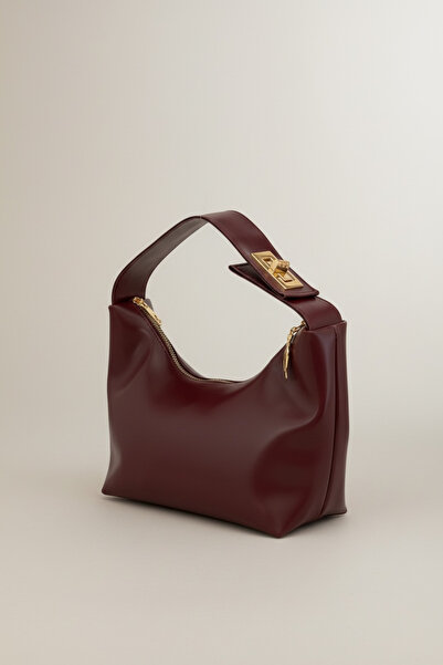 ROYAL LADYS Τσάντα χειρός με φερμουάρ και χρυσή πόρπη