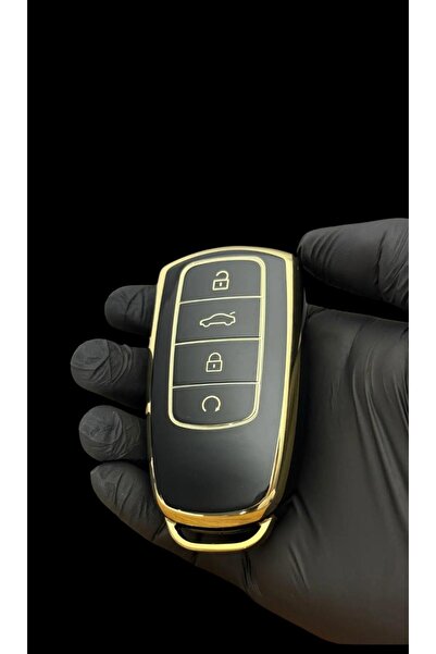 ÖZEN KEYS Lux 1. Quality Chery Tiggo 8 Pro Smart Key Case Cover Black Gold