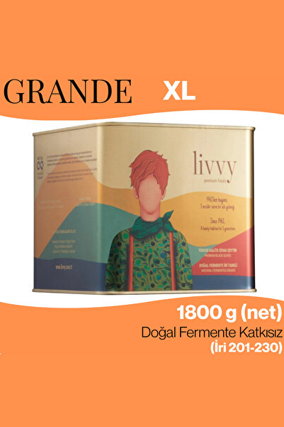 Livvy Premium Foods GRANDE (XL) İri Taneli Siyah Zeytin 1800 g