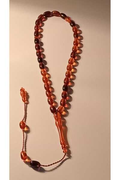 SUGÜLİNSHOP & HANDMADE JEWELRY مسبحة عنبر طبيعية مضغوطة