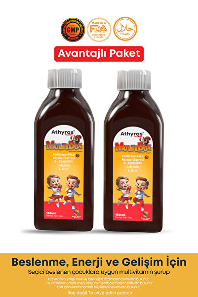 Athyras Pharma MultiBox Centiyana Kökü, Rezene, L-Arjinin, B Complex, Çinko Ç...