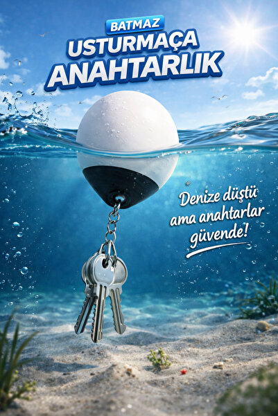 KIZILAKSAM Yüzen Batmaz Usturmaça Anahtarlık
