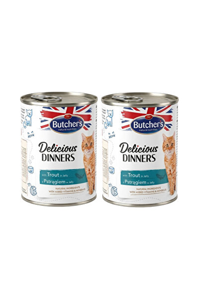 Butcher's [عبوة من قطعتين] طعام القطط الرطب من بوتشرز ديليشس دينرز - قطع سمك ...
