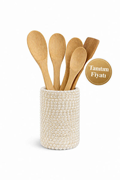 Nunevva Bubble İncili Tezgah Üstü Mutfak Organizeri Dik Kaşıklık Kepçelik Vazo
